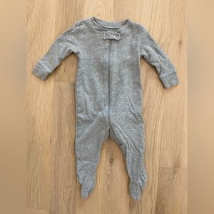 Gray Primary baby zip footie pajamas 0-3 months
